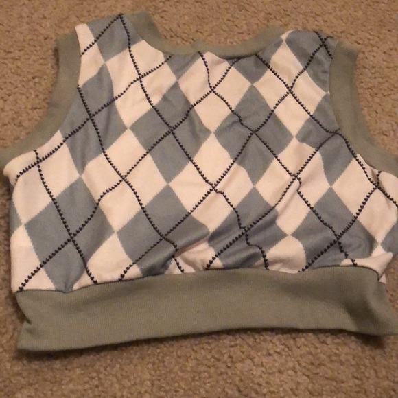 Selling Green and white vest for $8.00 - Picture 2 of 2